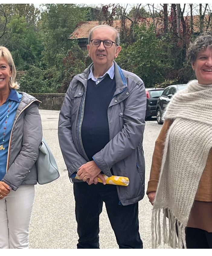 Da sinistra Comerio, Cerini, Caldiroli e Borroni. L'area acquisita, nell'altra foto Grassi e Cerini
