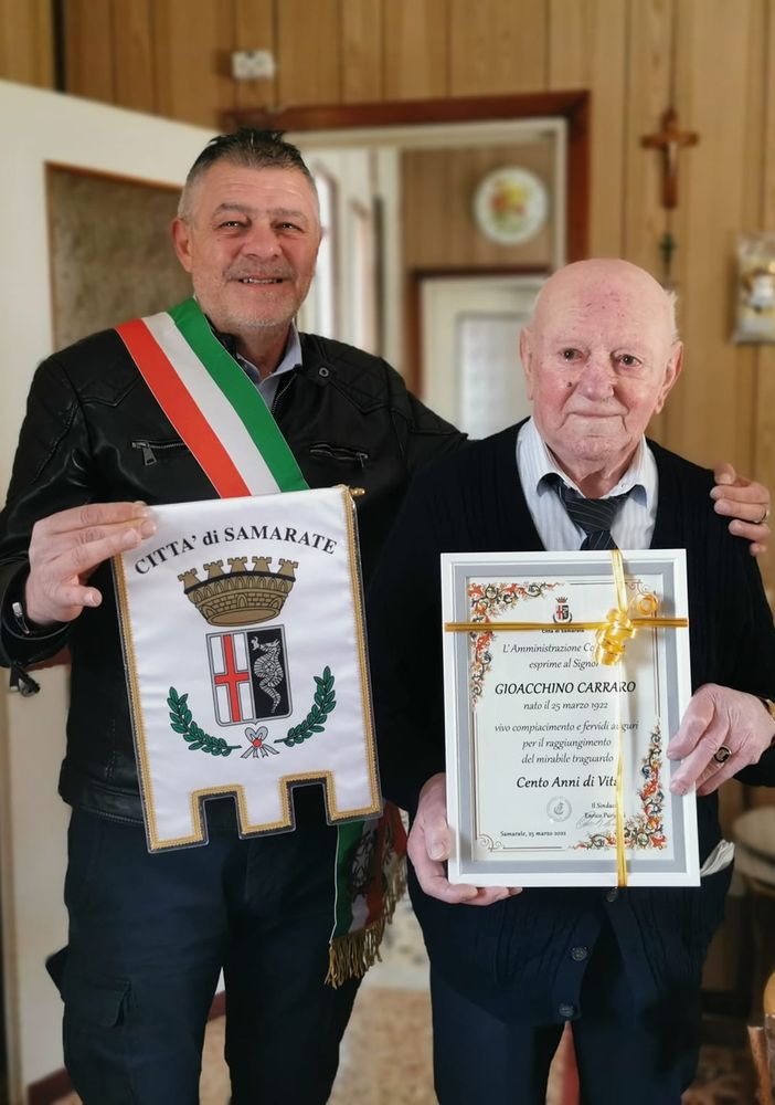 Samarate in festa per i cento anni di “Olindo”
