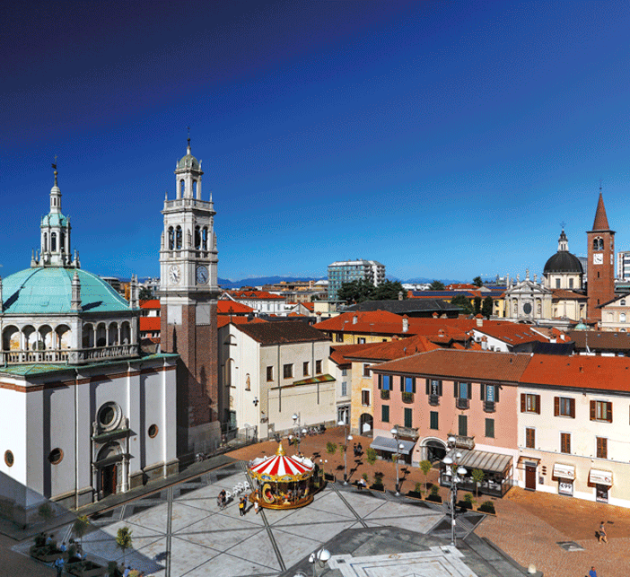 Foto d'archivio del centro di Busto Arsizio