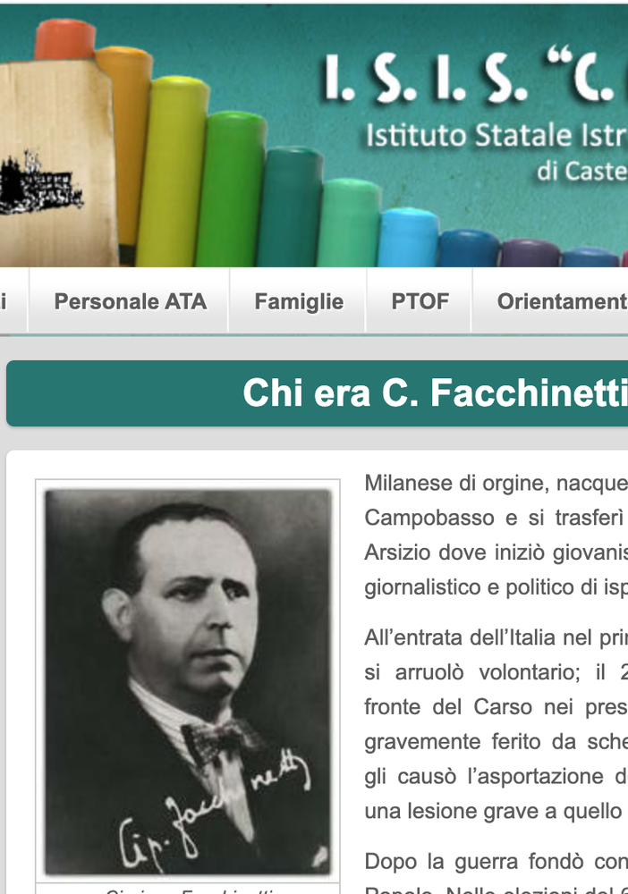 L'Isis Facchinetti fiero del suo ministro