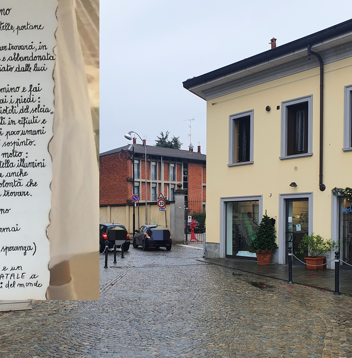 La letterina di Sara Pinto. Sotto, le foto della piazza e Anna Nedalini