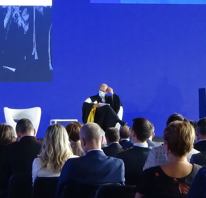 Il presidente Comerio e l'intervento di Baruffi (Sea)