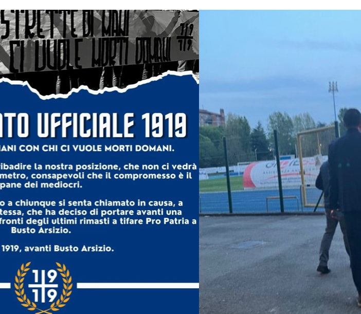 Il comunicato sul profilo Instagram e un'immagine da Seregno