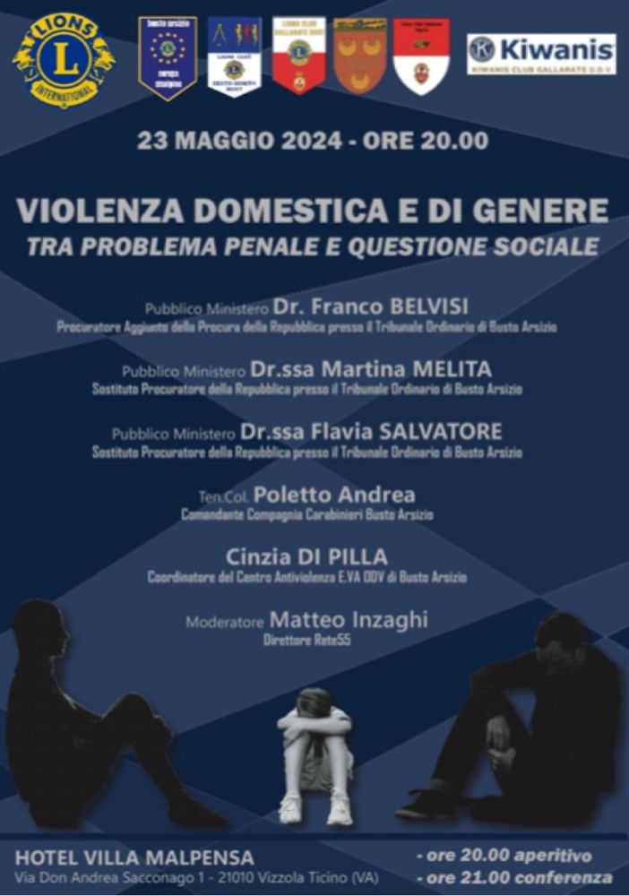 Lions International organizza il convegno “Violenza domestica e di genere - tra problema penale e questione sociale”