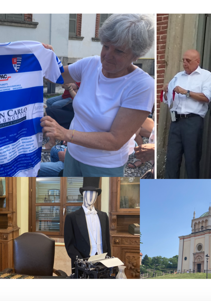 Momenti speciali: la moglie di Bonfanti con la maglia dei playoff 2021, Mimmo Donati e Marco Grecchi, la cerimonia e il santuario di Santa Maria