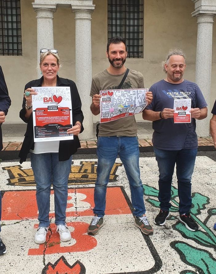 Solidarietà in piazza con BA Cuori insieme: «Venite a conoscere e ringraziare i volontari»