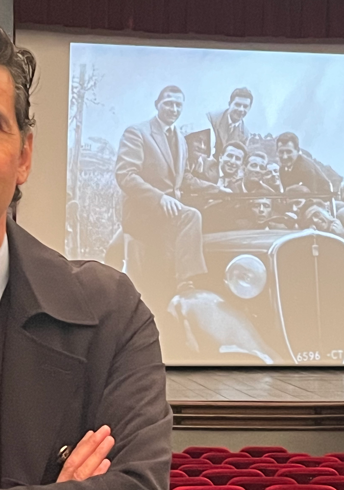Filippo D'Angelo al Lux dove mercoledì hanno proiettato il suo film su Taglioretti. Ora spazio al Cotonificio di Solbiate