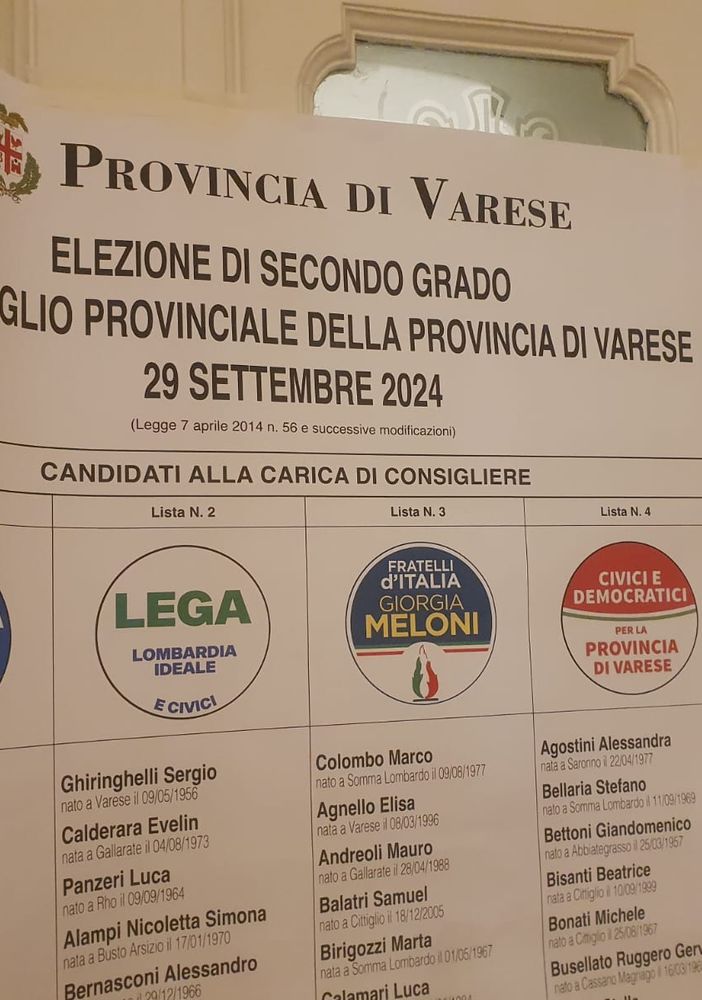 Elezioni provinciali: urne chiuse, via allo spoglio
