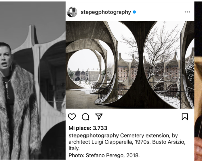 Il video con Emma, uno dei post di architettura sul cimitero di Busto e l'architetto Geltrudi
