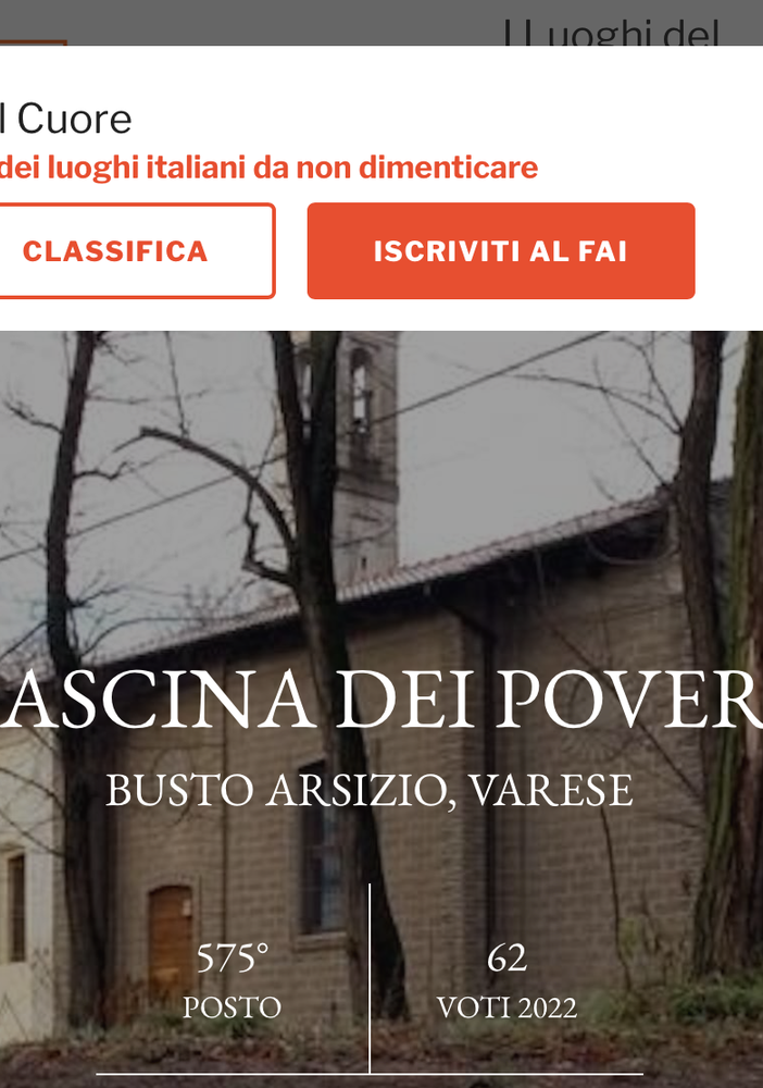 «Salvate la Cascina dei Poveri. Anche con un clic»