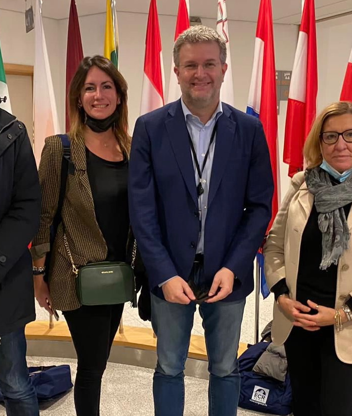 La delegazione in visita