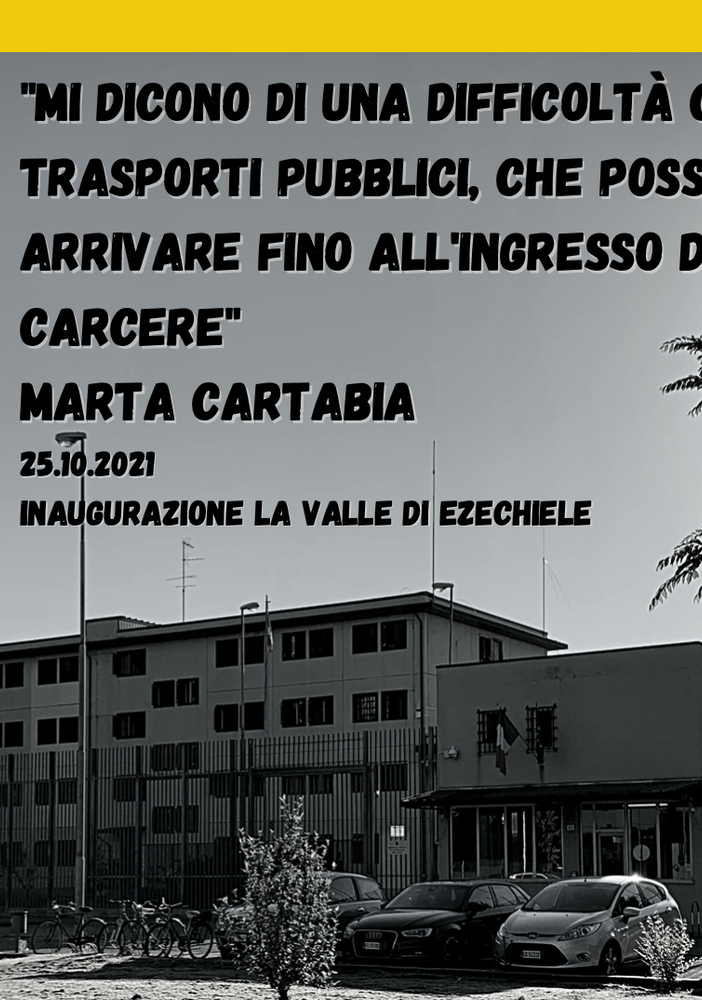 Un flash mob per ottenere la fermata del bus al carcere di Busto. «Anche la ministra Cartabia l'ha detto»