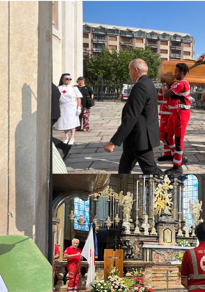 VIDEO. La Croce Rossa saluta il suo Ubi: «Chissà quanti amici hai già in Paradiso, restaci vicino»