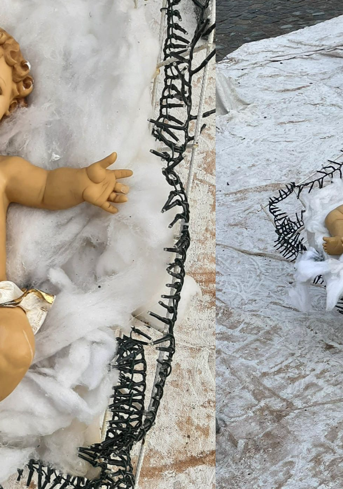 Un altro colpo al cuore: la statua di Gesù distrutta da bambini