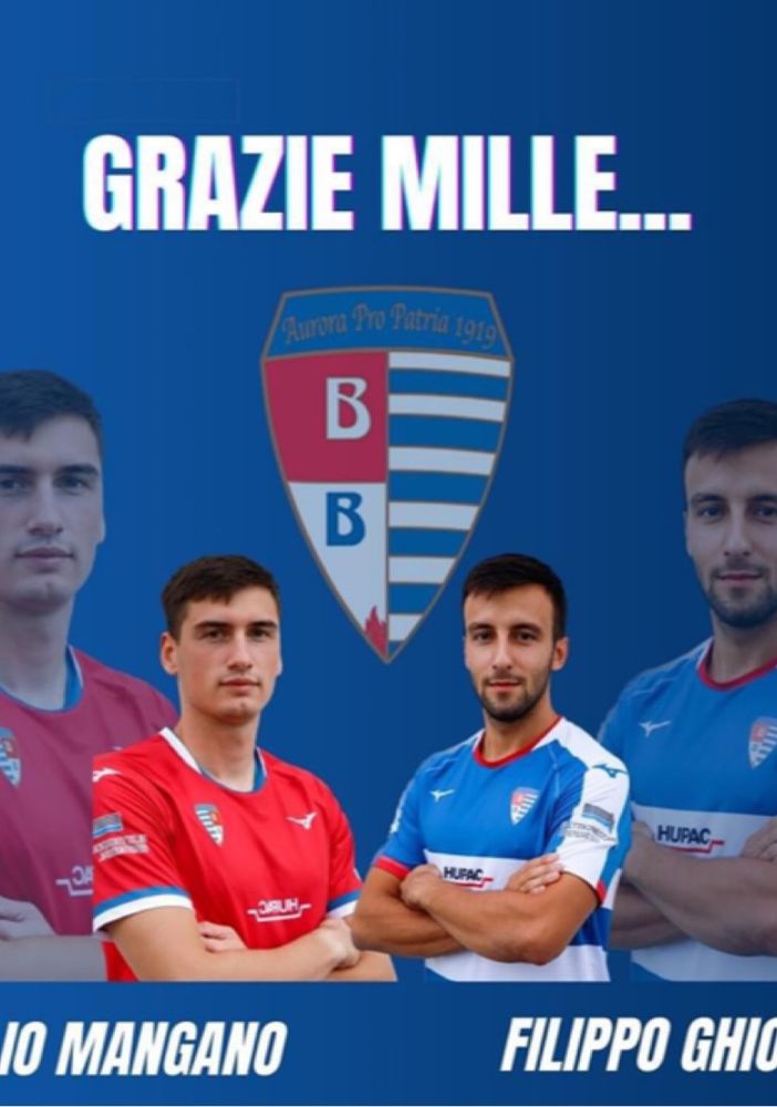 La Pro Patria saluta due veri tigrotti: Mangano e Ghioldi