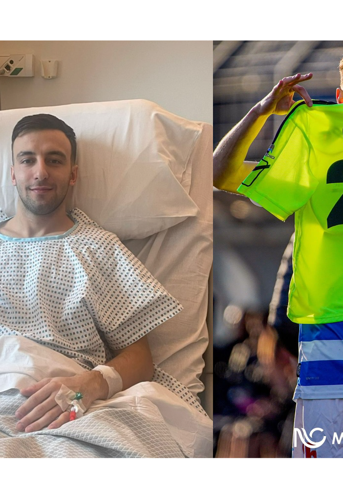 Ghioldi dopo l'operazione e la foto di Ferri che mostra la sua maglia, scattata da Marco Giussani, diffusa dalla Pro Patria