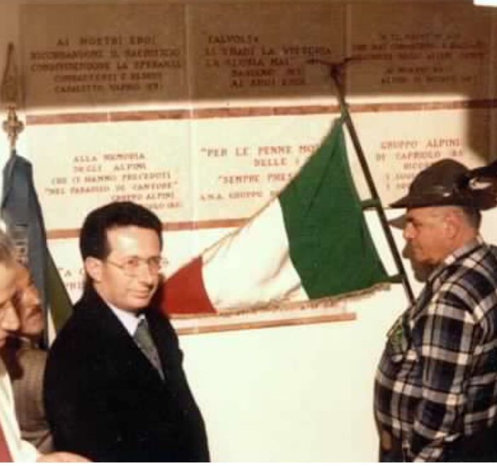 Giovanni Bianchi in una foto degli alpini