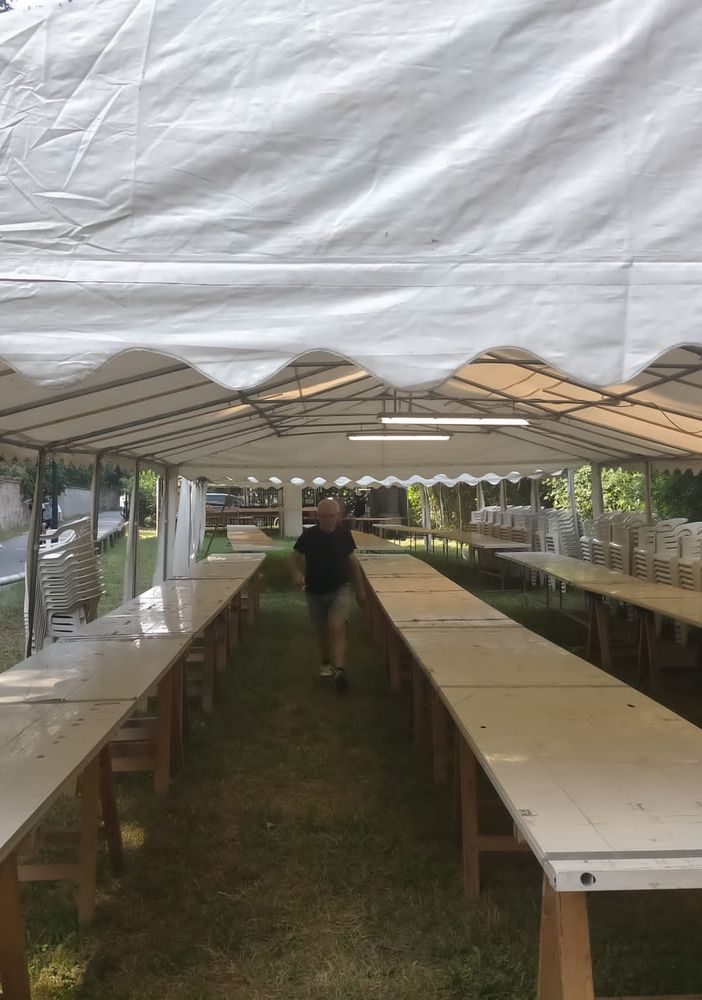 Pronti anche i punti di ristoro per la festa