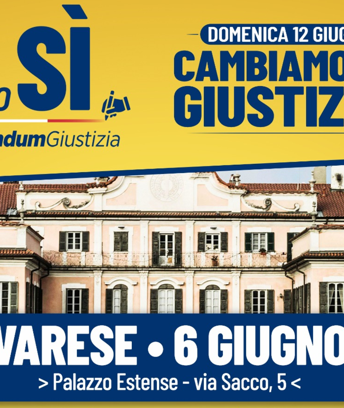 Referendum giustizia: lunedì 6 giugno incontro pubblico a Palazzo Estense