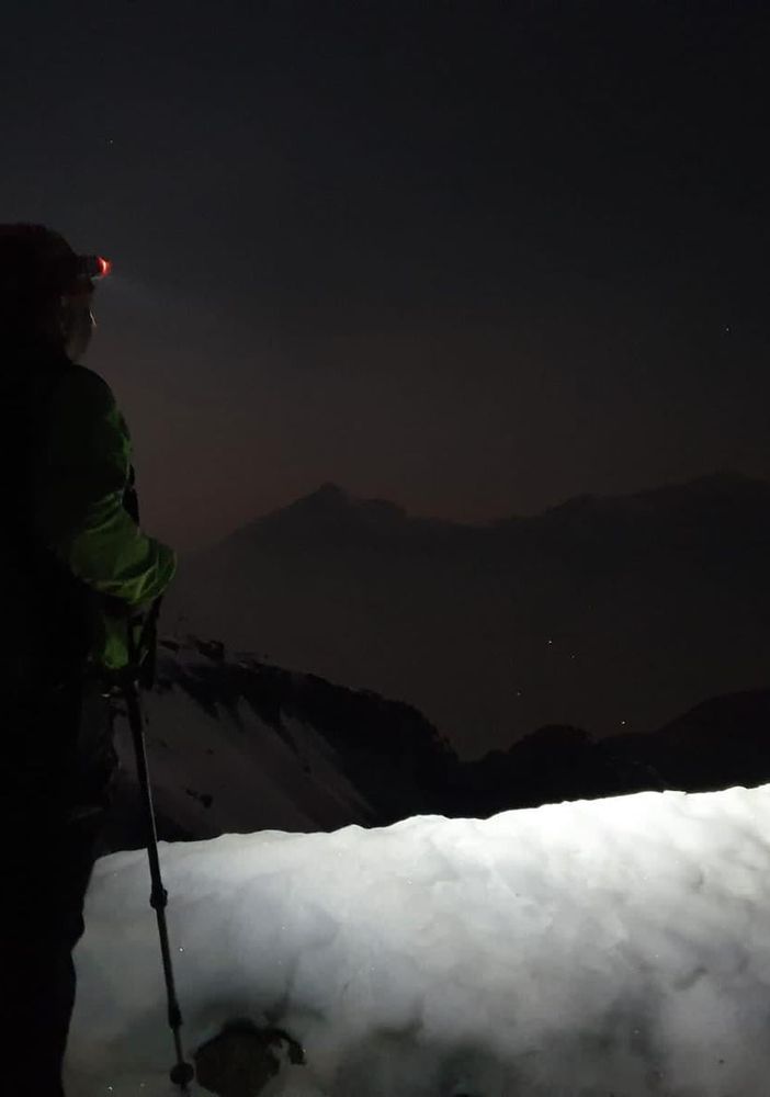 I soccorritori durante le ricerche (foto Soccorso Alpino)