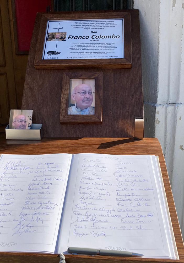 Il funerale di don Franco Colombo
