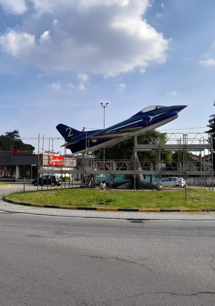 L'aereo delle Frecce Tricolori, a Gallarate