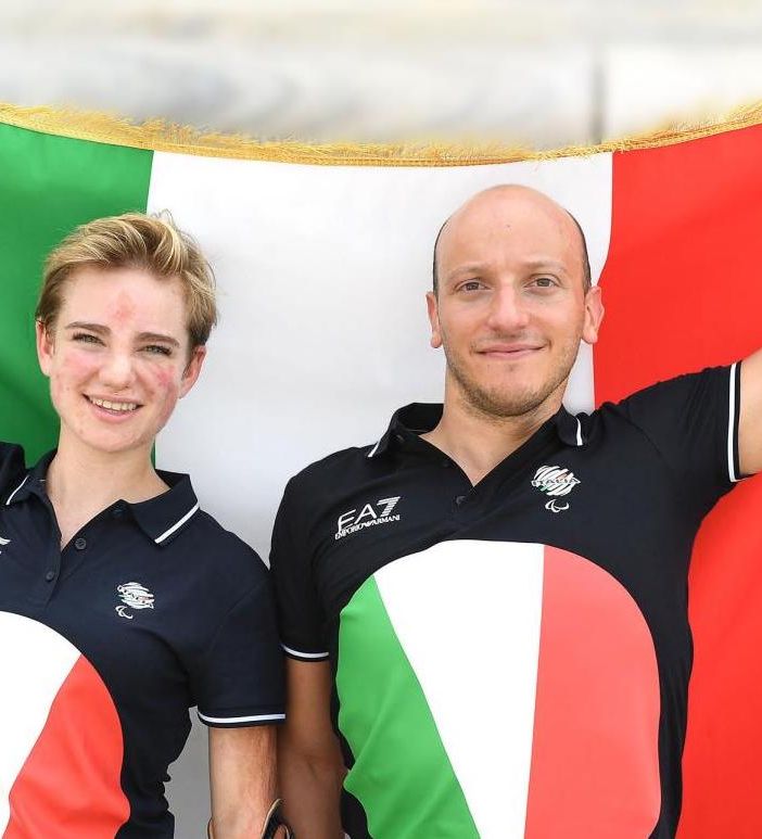 Federico Morlacchi insieme a Bebe Vio