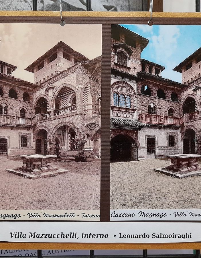 Foto storica di villa Mazzucchelli &quot;rinfrescata&quot; dagli studenti di Promos