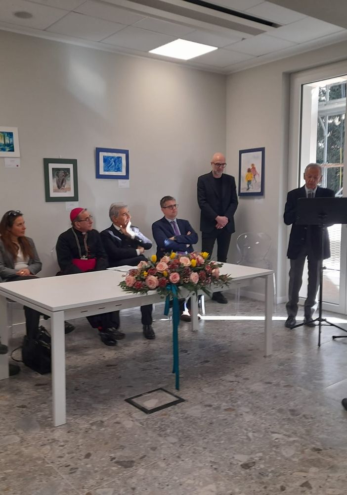 Il presidente di Fondazione Bellora, Enrico Colombo, all'inaugurazione del centro autismo