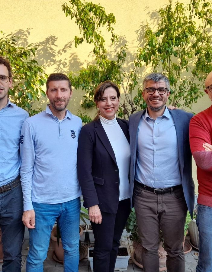 Da sinistra, Cesare Coppe, Massimo Gnocchi, Margherita Silvestrini, Giovanni Pignataro e Carmelo Lauricella