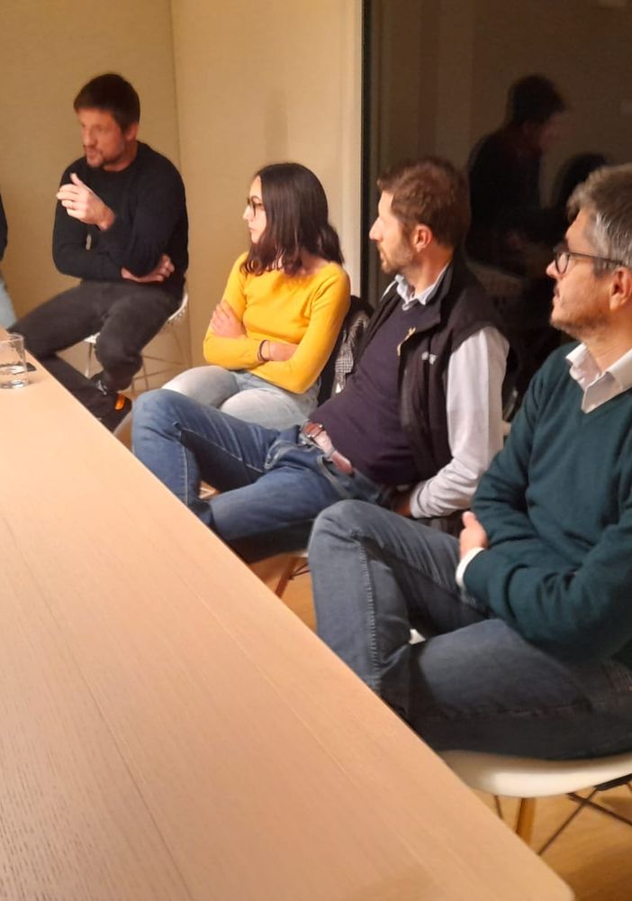 Da sinistra, Cesare Coppe (Cèv), Michele Bisaccia (Lista Silvestrini), Anna Zambon (Pd), Massimo Gnocchi (Ocg), Giovanni Pignataro (Pd)