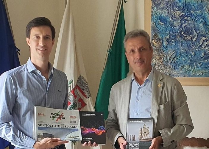 Il consigliere Andrea Pisani e il sindaco Pietro Ottaviani