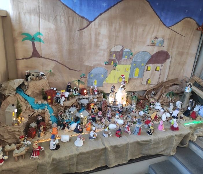 Il presepe vincente l'anno scorso, opera della scuola dell'infanzia Maddalena di Canossa