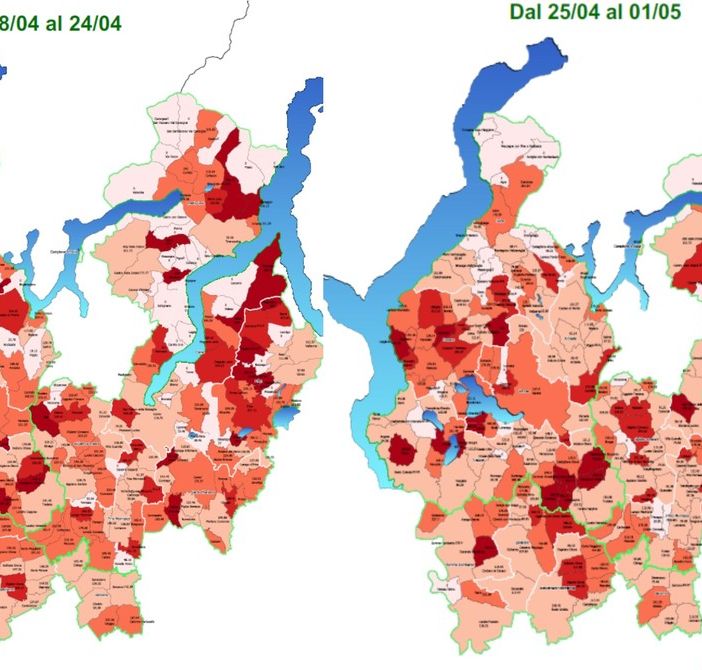 La mappa del Coronavirus nel Varesotto: Varese, Gallarate e Busto in calo, nel Lavenese l'incidenza più alta