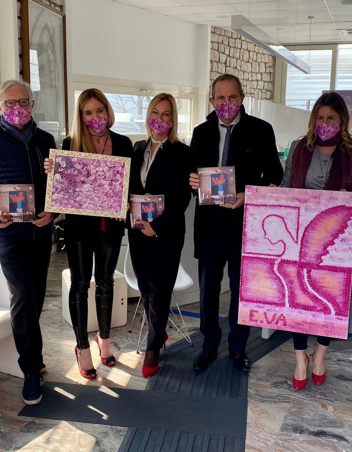 Da sinistra Osvaldo Attolini, Manuela Carnini, Sara Tosi, Emanuele Antonelli ed Elisabetta Marca