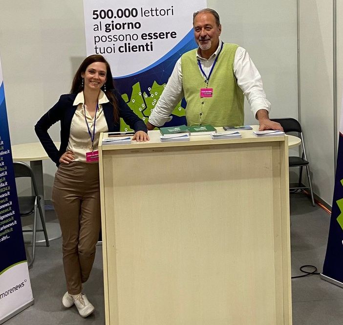 Elena Zoja e Stefano Battara alla Fiera di Lugano