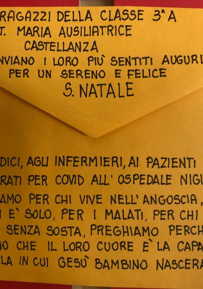 Letterine di auguri per allietare il Natale dei pazienti Covid
