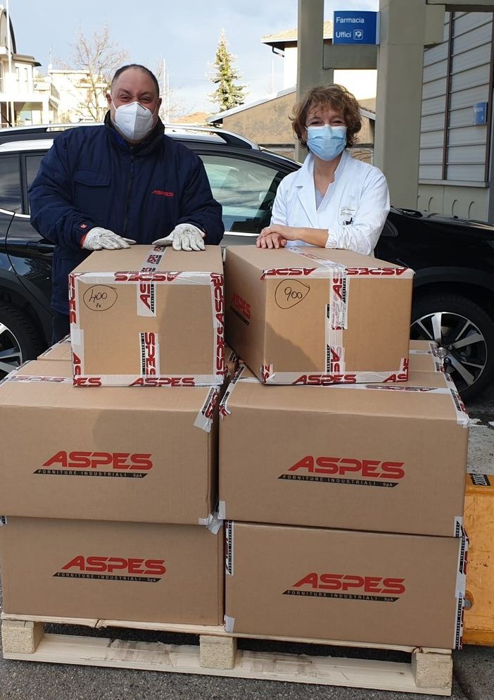 L’azienda Aspes dona ottomila mascherine all’ospedale di Busto
