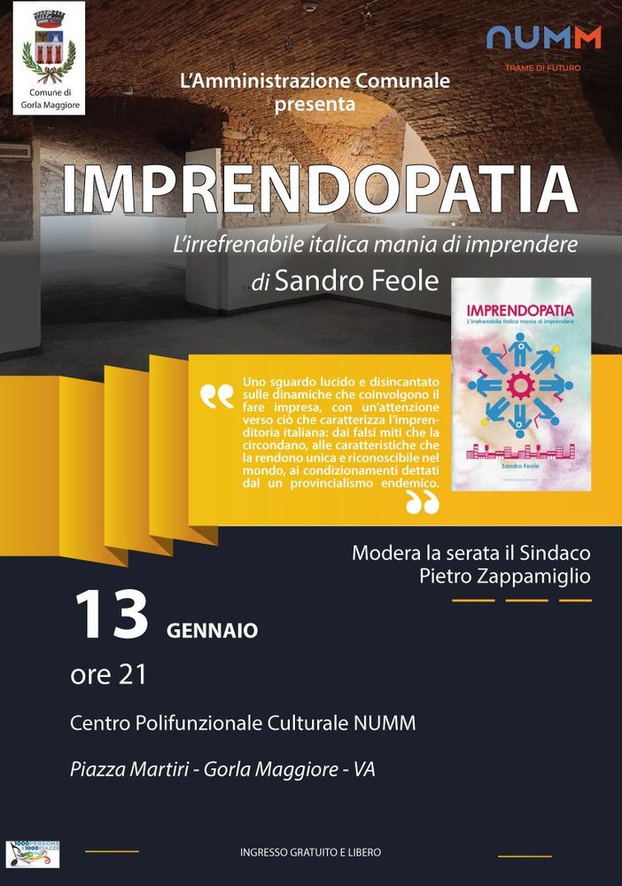 L’imprendopatia al Numm di Gorla Maggiore