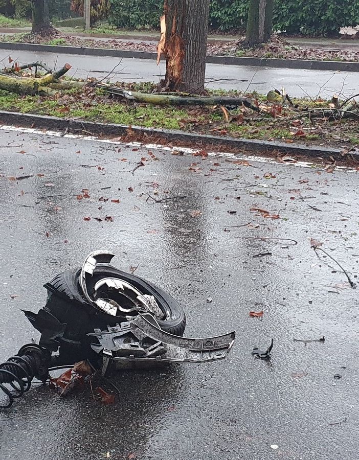 Un'immagine del drammatico incidente di viale Boccaccio