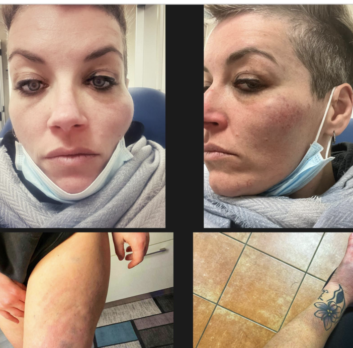 Le foto postate dalla cantante sulla sua pagina Facebook