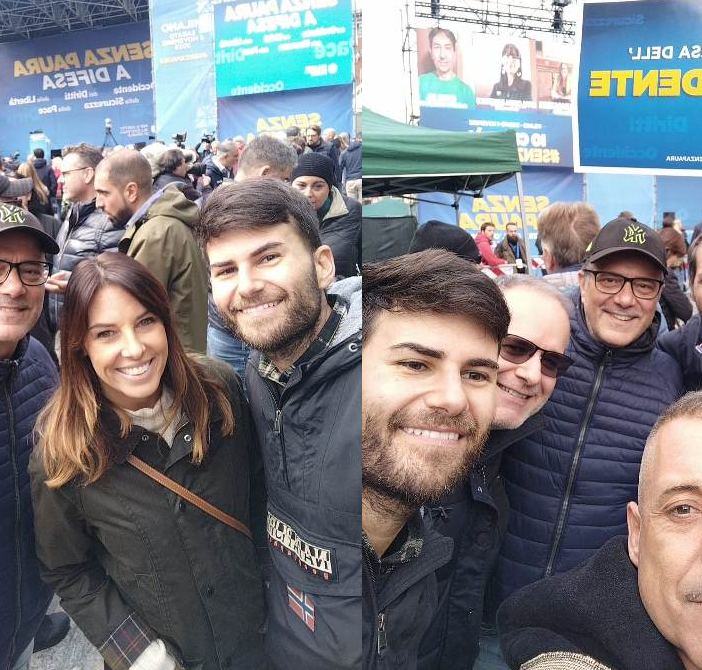 Manifestazione per i valori dell’Occidente, in piazza anche la Lega di Busto: «No alla violenza»
