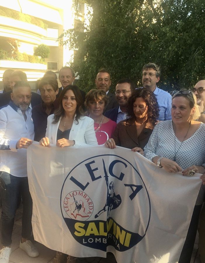 I candidati della Lega con i vertici e Antonelli, e la lista