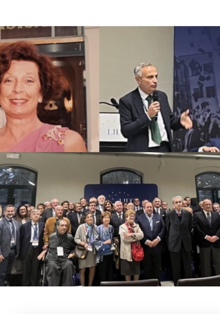 Luisa Alloni con il marito Flavio. Il presidente Liuc Comerio, il rettore Visconti e l'ultima cerimonia dei 30 anni
