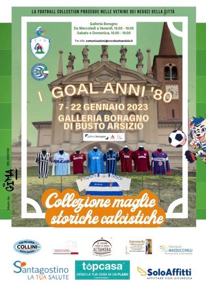 Le maglie del grande calcio in mostra alla Galleria Boragno