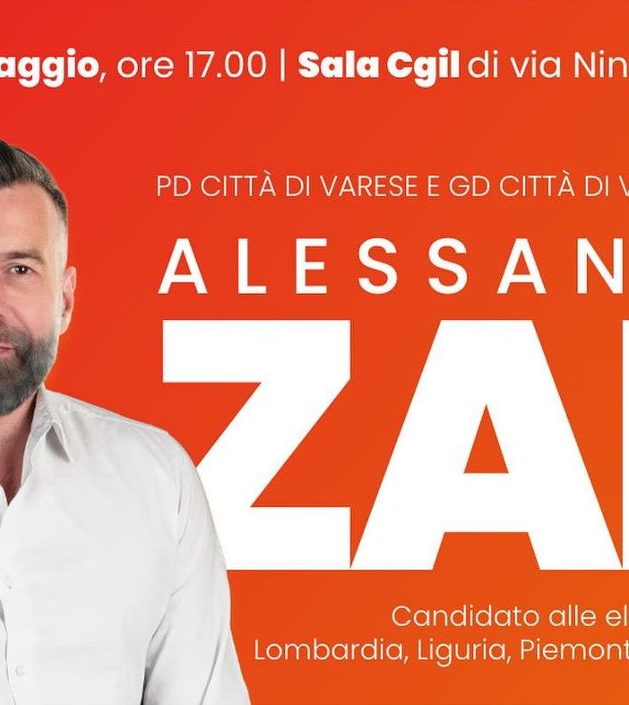 Alessandro Zan a Varese, venerdì 31 maggio