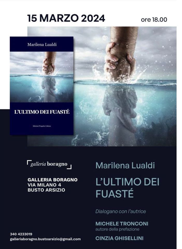 Marilena Lualdi presenta il suo nuovo libro alla galleria Boragno