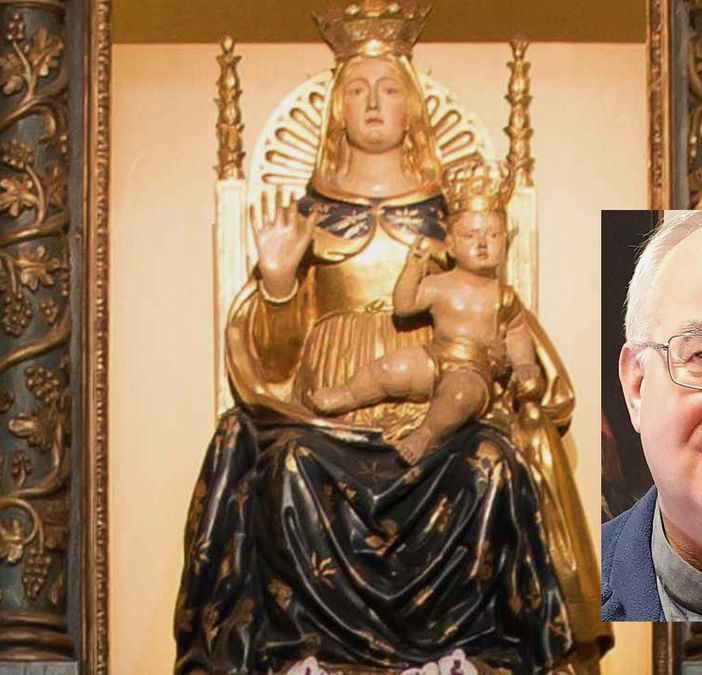 La Madonna nell'Aiuto e nel riquadro monsignor Pagani