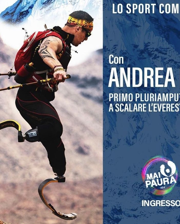 Mai Paura in cima all’Everest con l’alpinista e atleta paralimpico Andrea Lanfri