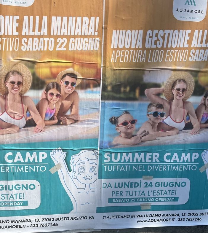 Anche i muri di Busto parlano: meno 5 alla riapertura della piscina